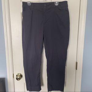 Loft Twill Straight Crop Pants